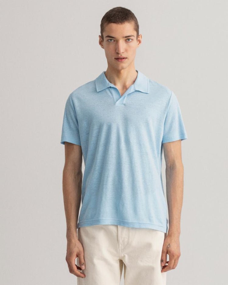 Gant Apparel Mens LINEN SS RUGGER 406/CLEAR SKY