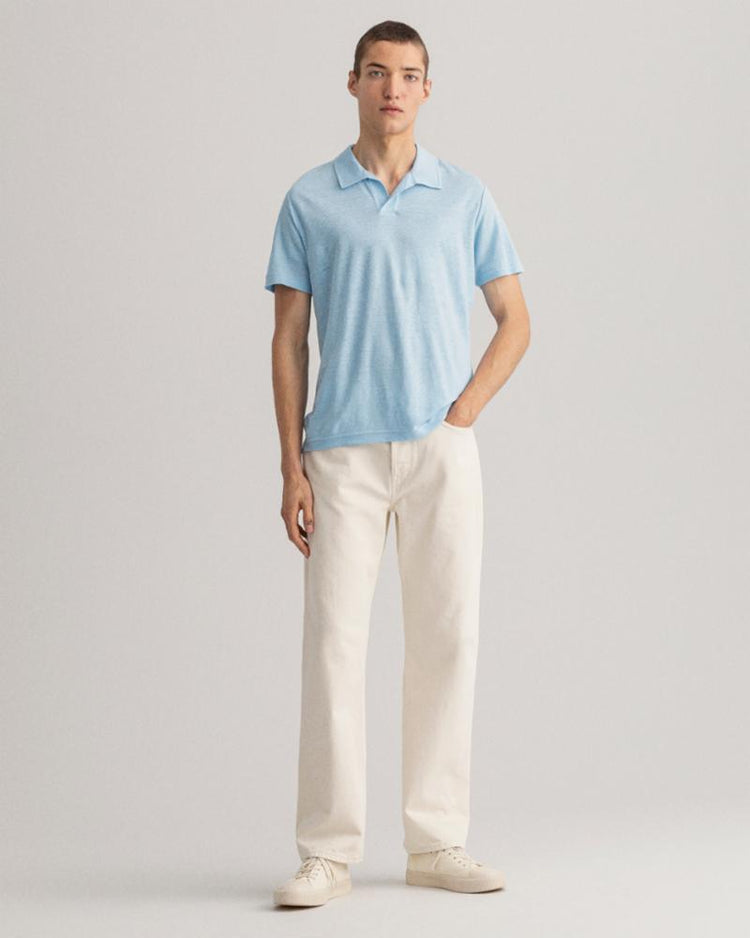 Gant Apparel Mens LINEN SS RUGGER 406/CLEAR SKY