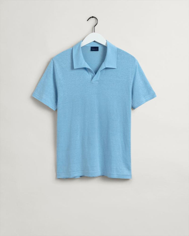 Gant Apparel Mens LINEN SS RUGGER 406/CLEAR SKY