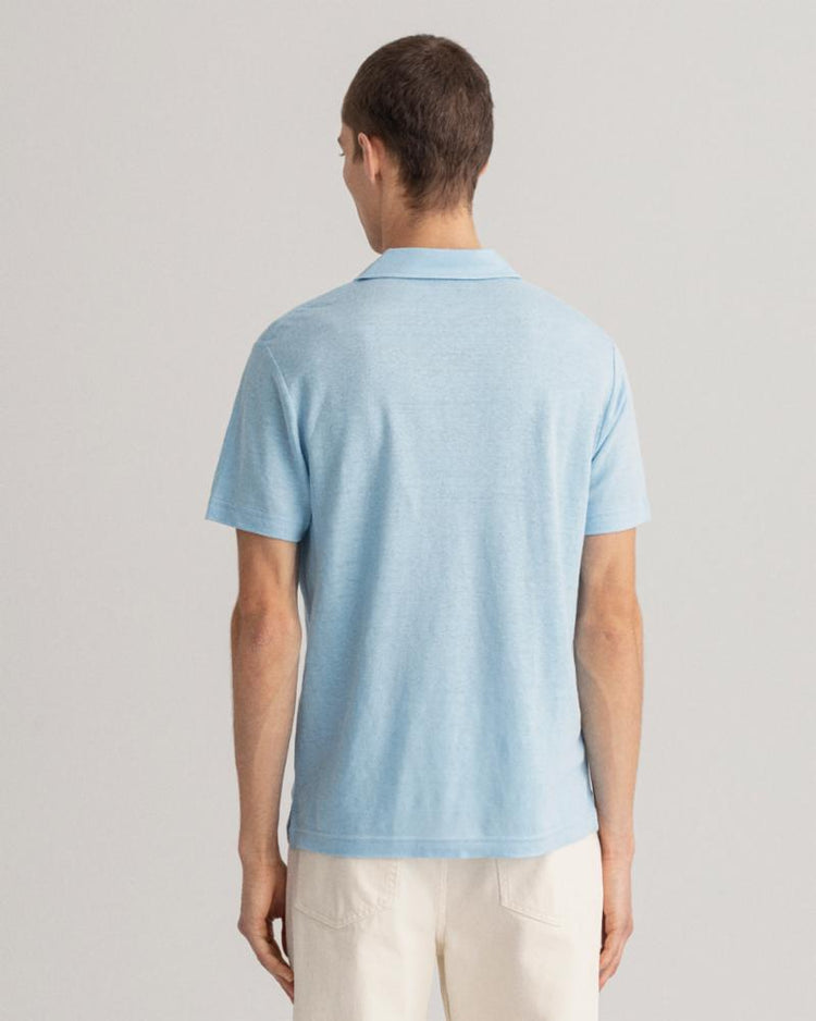 Gant Apparel Mens LINEN SS RUGGER 406/CLEAR SKY