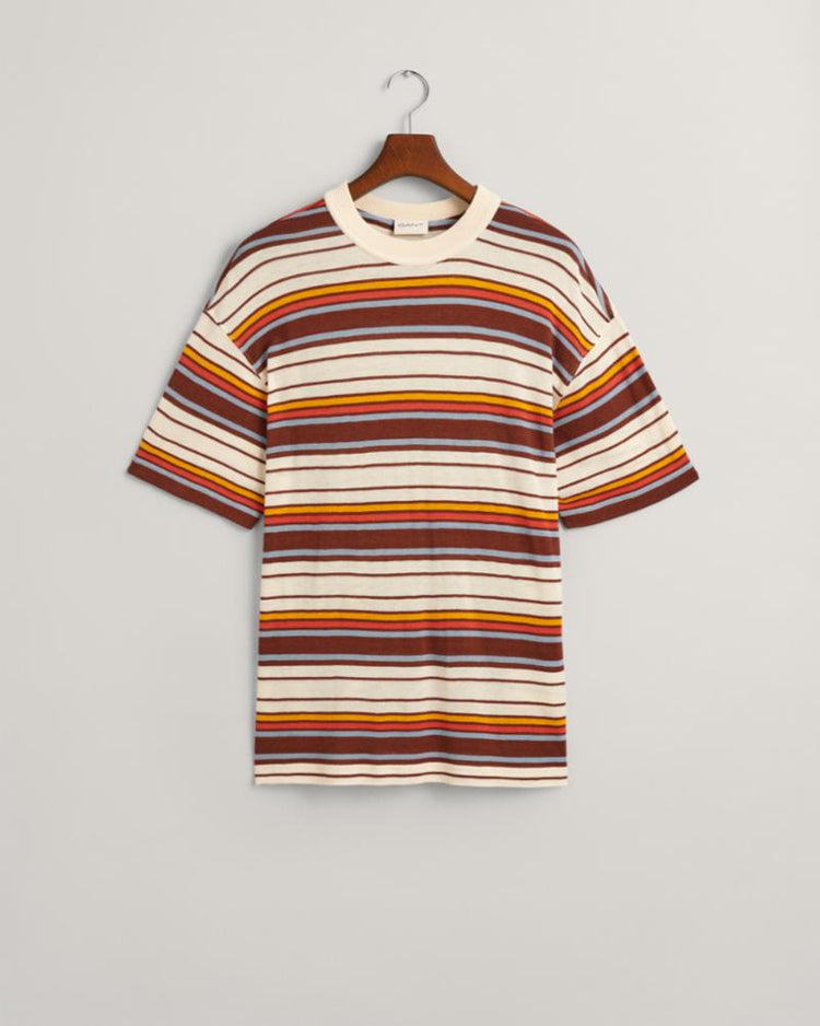 Gant Apparel Mens STRIPED SS T-SHIRT 105/MULTICOLOR