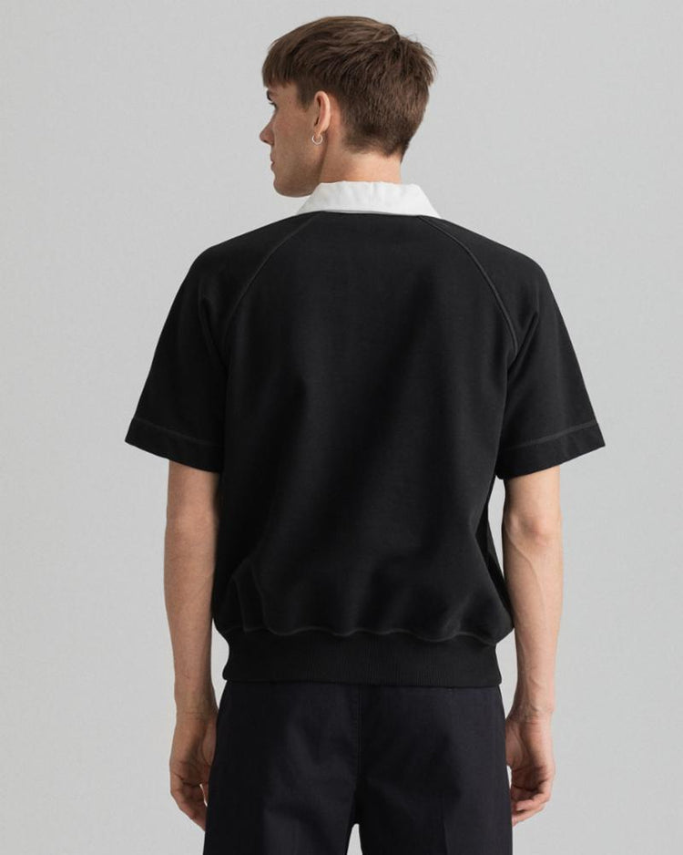 Gant Apparel Mens SS SWEAT RUGGER 5/BLACK