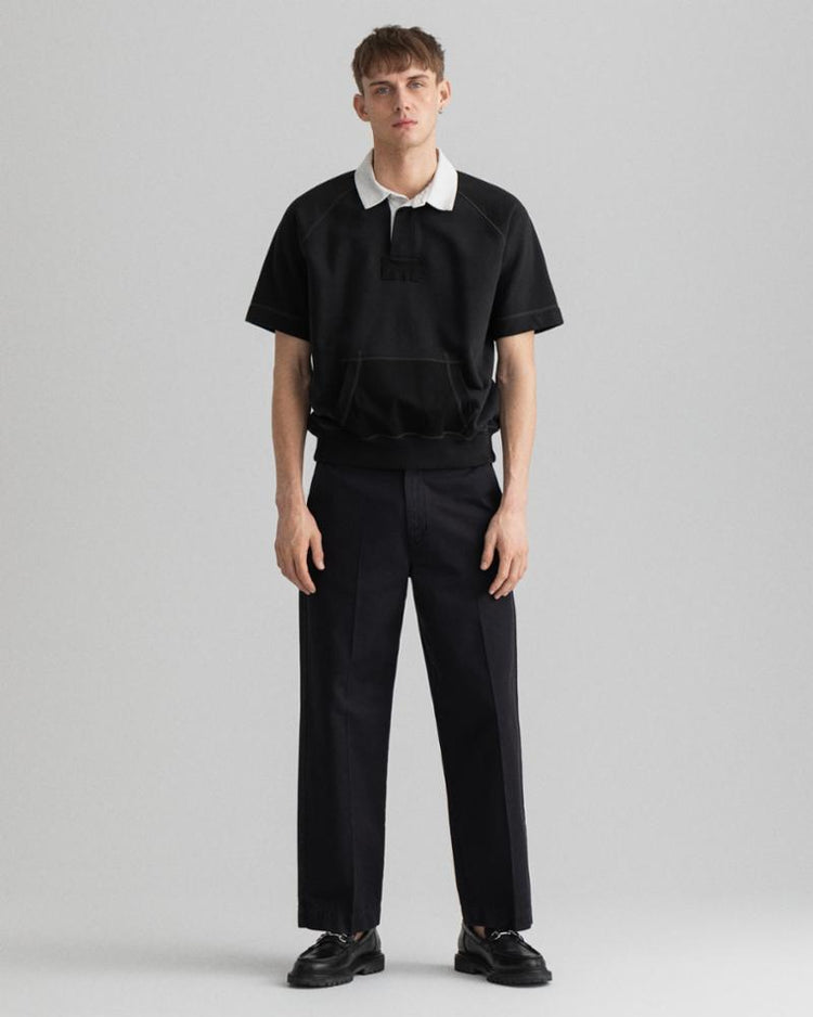 Gant Apparel Mens SS SWEAT RUGGER 5/BLACK