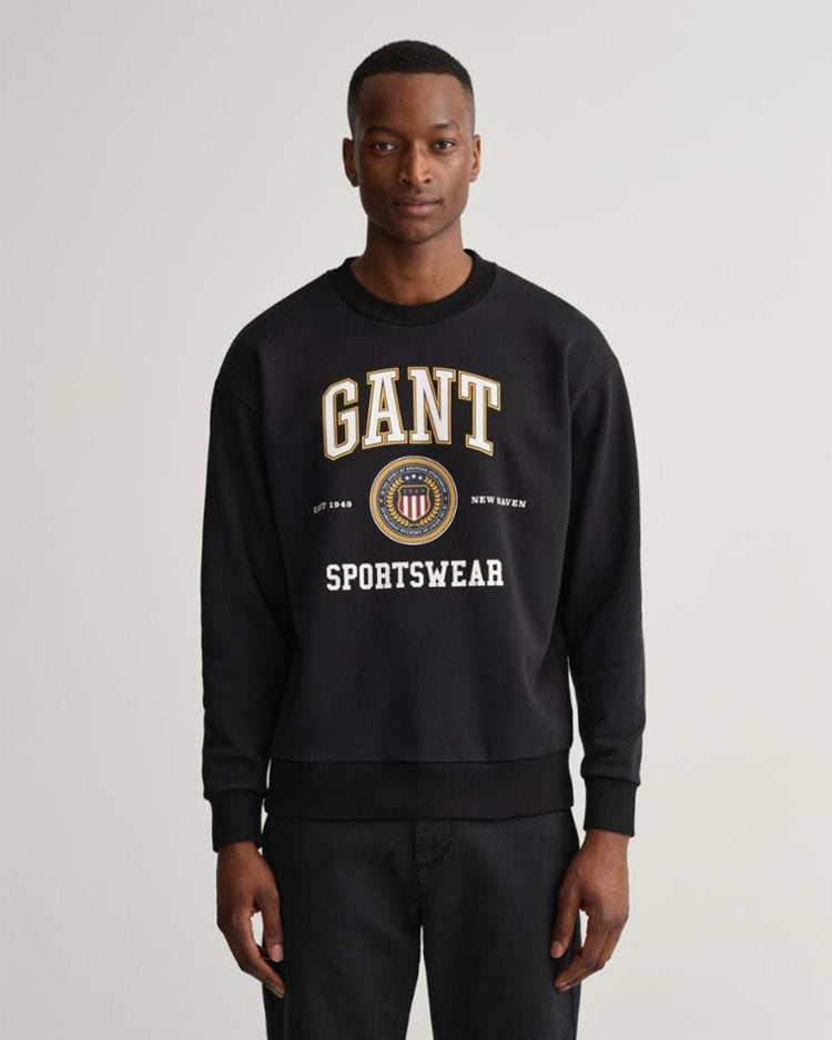 Gant Apparel Mens GANT CREST SHIELD CNECK SWEAT 5/BLACK