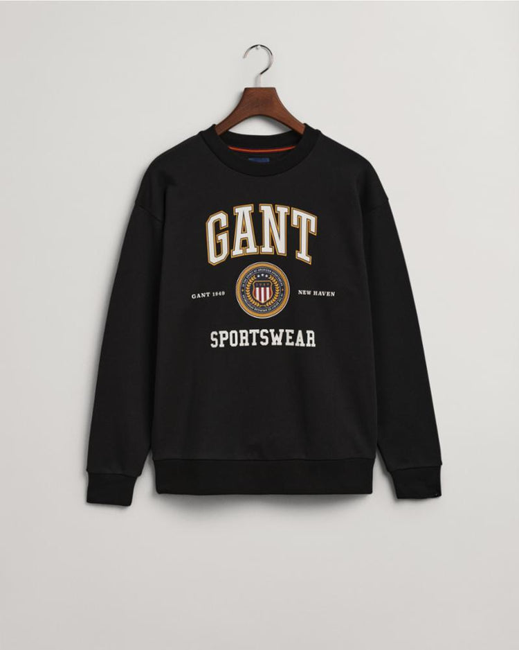 Gant Apparel Mens GANT CREST SHIELD CNECK SWEAT 5/BLACK