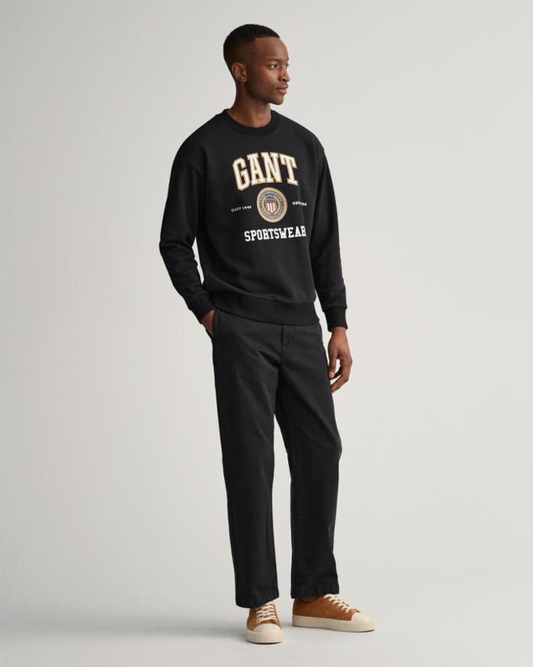Gant Apparel Mens GANT CREST SHIELD CNECK SWEAT 5/BLACK