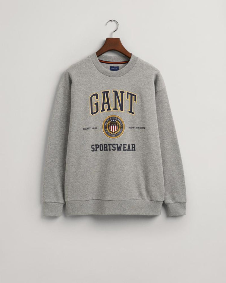 Gant Apparel Mens GANT CREST SHIELD CNECK SWEAT 93/GREY MELANGE