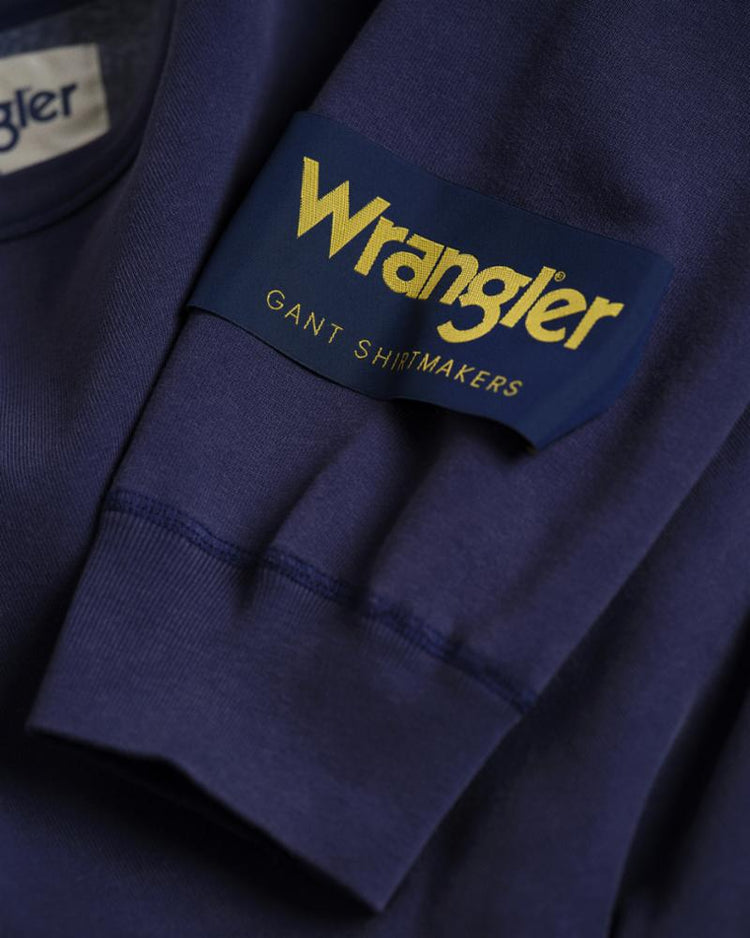 Gant Apparel Mens W. UNISEX SWEAT WITH BADGE 433/EVENING BLUE