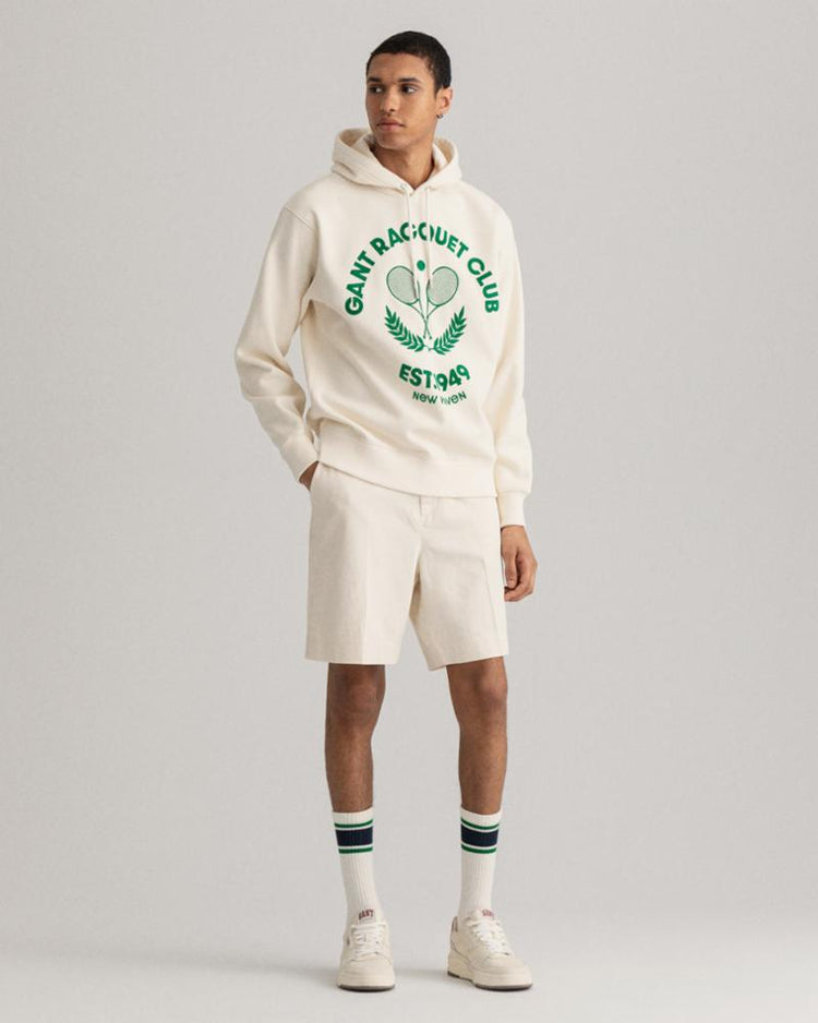 Gant Apparel Mens RACQUET CLUB SWEAT HOODIE 130/CREAM