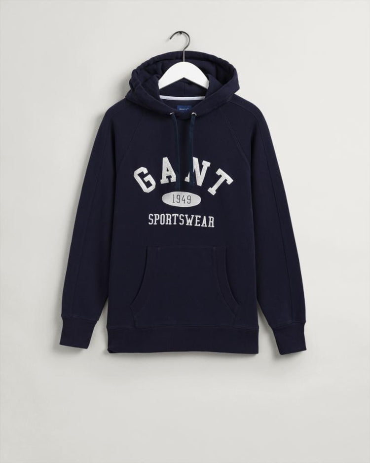 Gant Apparel Mens COLLEGIATE SWEAT HOODIE 433/EVENING BLUE