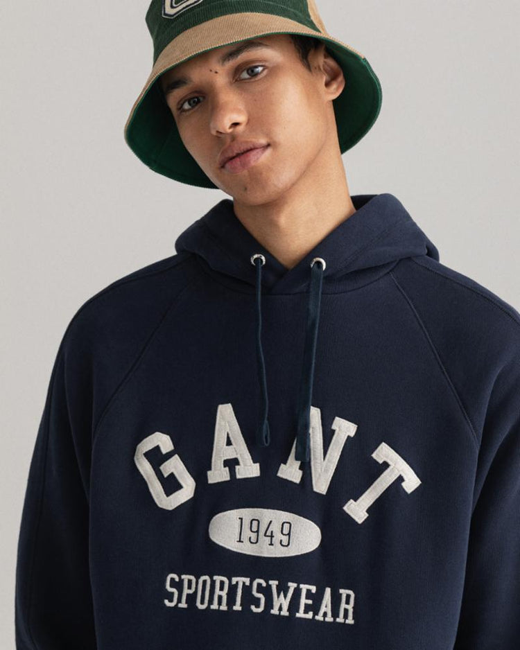 Gant Apparel Mens COLLEGIATE SWEAT HOODIE 433/EVENING BLUE