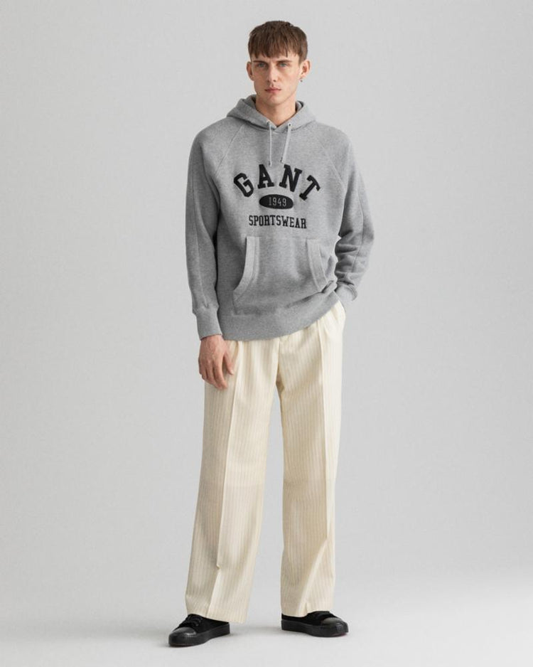 Gant Apparel Mens COLLEGIATE SWEAT HOODIE 93/GREY MELANGE