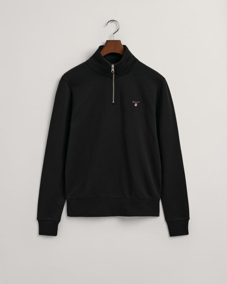 Gant Apparel Mens ORIGINAL HALF ZIP SWEAT 5/BLACK