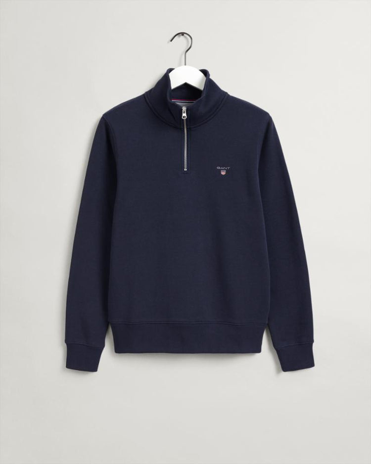 Gant Apparel Mens ORIGINAL HALF ZIP CARDIGAN 433/EVENING BLUE