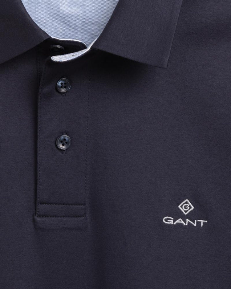 Gant Apparel Mens MERCERIZED JERSEY SS RUGGER 433/EVENING BLUE