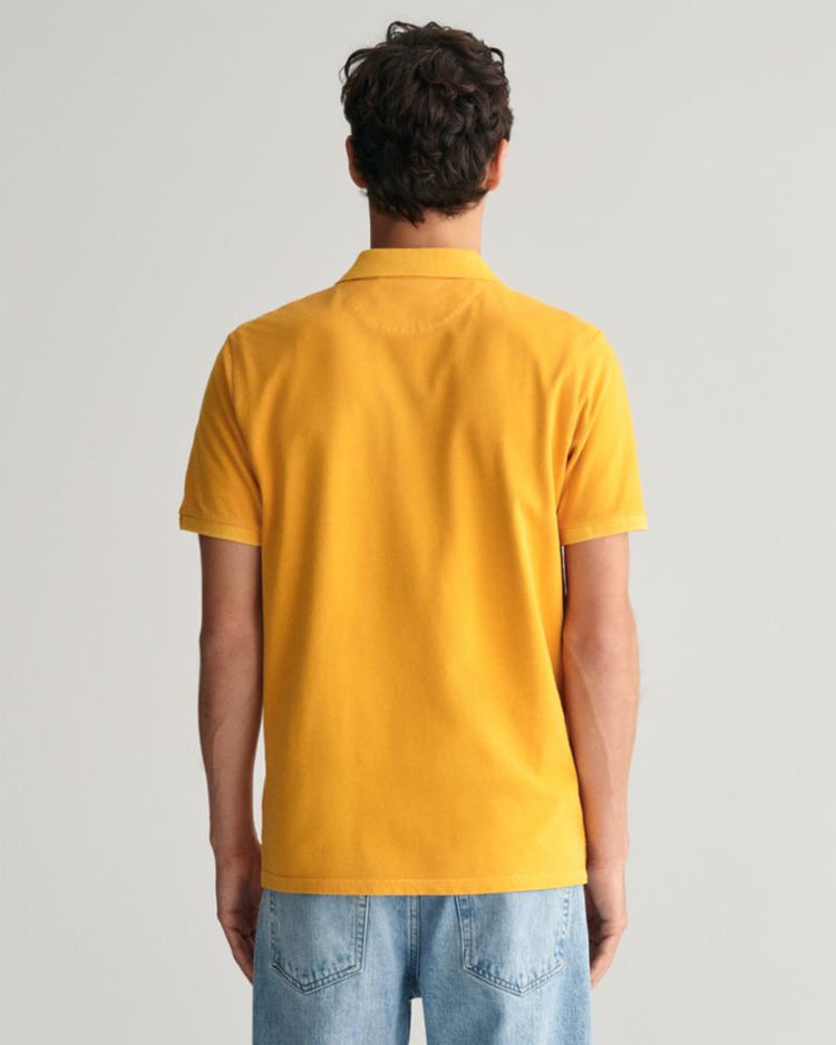 Gant Apparel Mens SUNFADED PIQUE SS RUGGER 779/MEDAL YELLOW