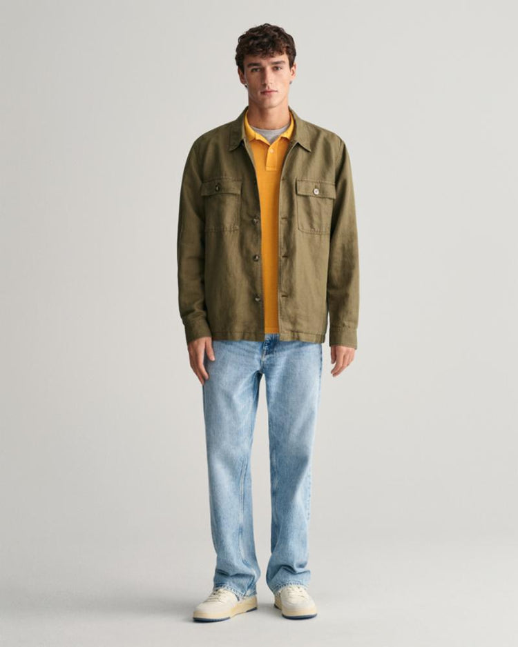 Gant Apparel Mens SUNFADED PIQUE SS RUGGER 779/MEDAL YELLOW