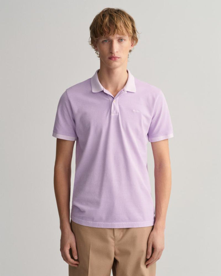 Gant Apparel Mens SUNFADED PIQUE SS RUGGER 525/SOOTHING LILAC
