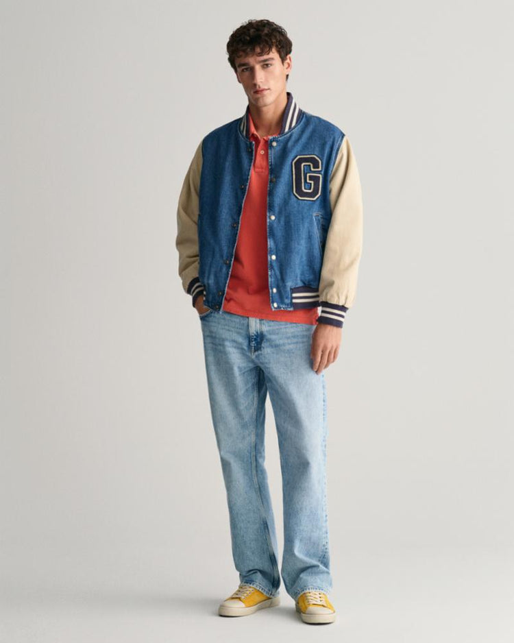 Gant Apparel Mens SUNFADED PIQUE SS RUGGER 828/BURNT ORANGE