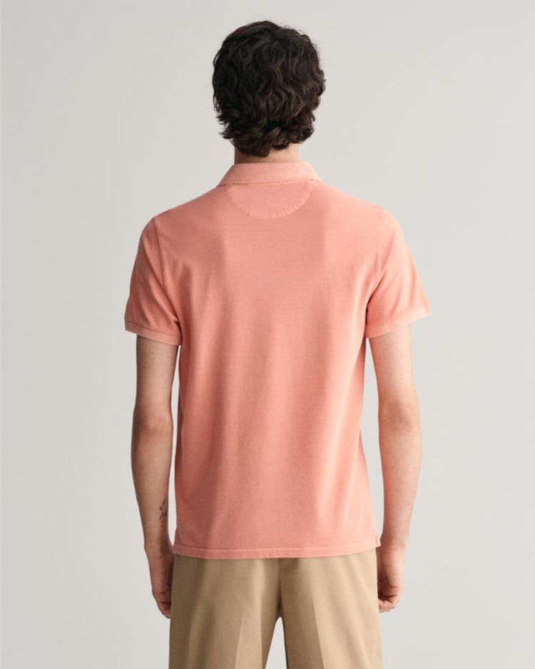 Gant Apparel Mens SUNFADED PIQUE SS RUGGER 624/PEACHY PINK