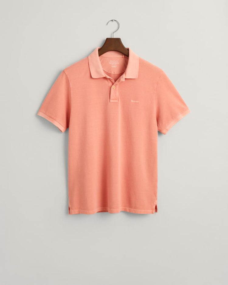 Gant Apparel Mens SUNFADED PIQUE SS RUGGER 624/PEACHY PINK