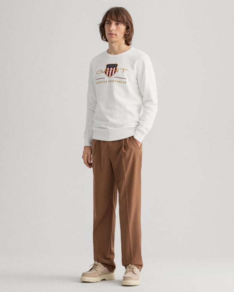 Gant Apparel Mens ARCHIVE SHIELD C-NECK 113/EGGSHELL