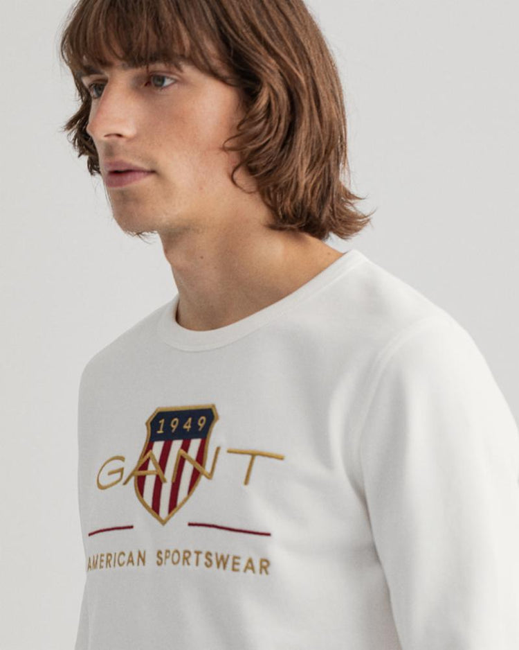 Gant Apparel Mens ARCHIVE SHIELD C-NECK 113/EGGSHELL