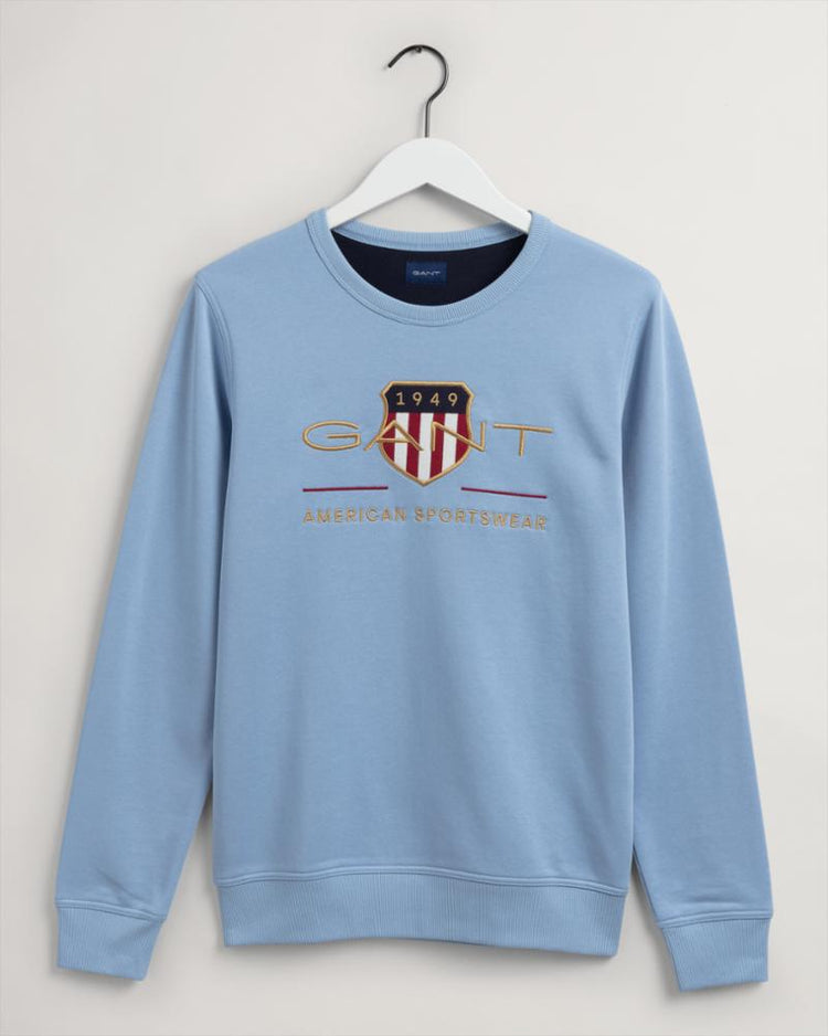 Gant Apparel Mens ARCHIVE SHIELD C-NECK 468/CAPRI BLUE