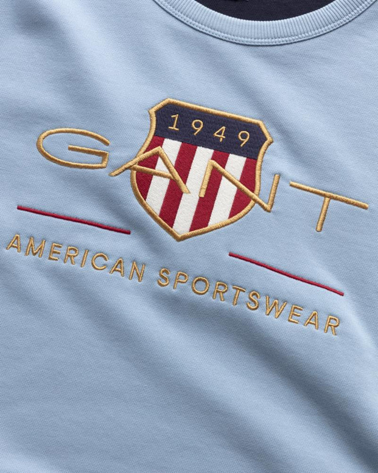 Gant Apparel Mens ARCHIVE SHIELD C-NECK 468/CAPRI BLUE