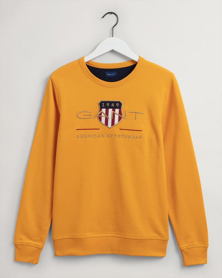 Gant Apparel Mens ARCHIVE SHIELD C-NECK 779/MEDAL YELLOW
