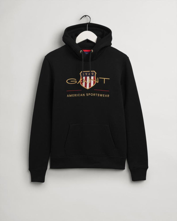 Gant Apparel Mens ARCHIVE SHIELD HOODIE 5/BLACK