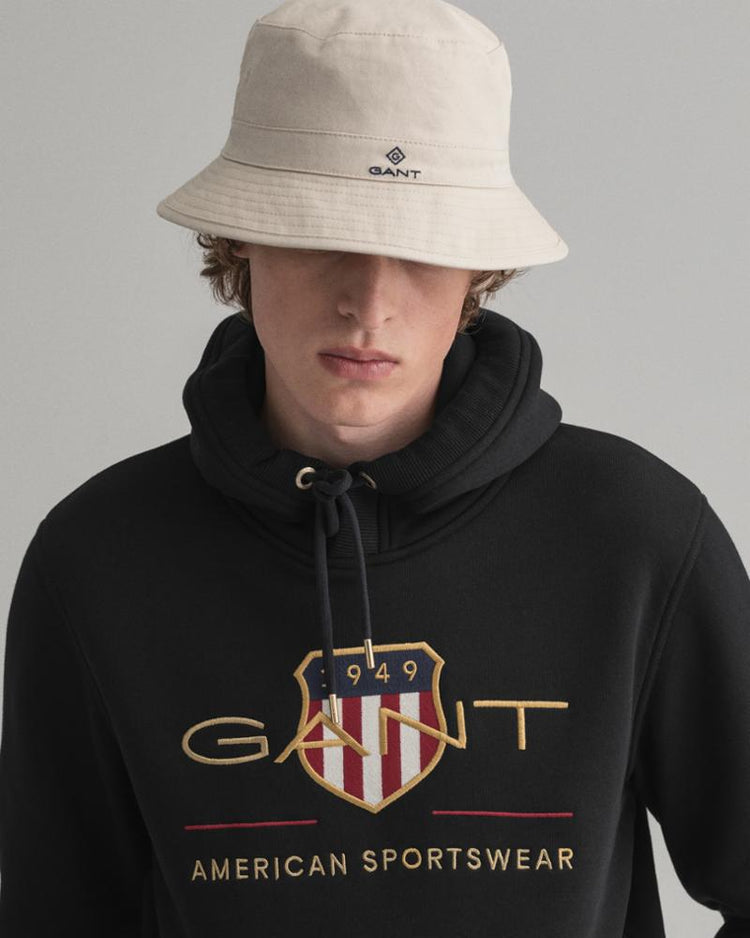Gant Apparel Mens ARCHIVE SHIELD HOODIE 5/BLACK