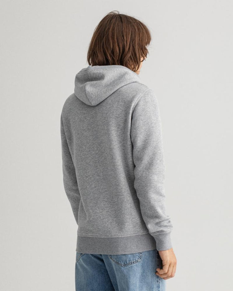 Gant Apparel Mens ARCHIVE SHIELD HOODIE 93/GREY MELANGE