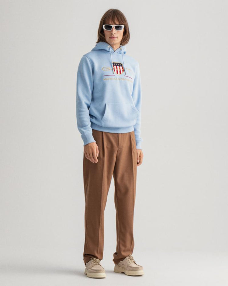 Gant Apparel Mens ARCHIVE SHIELD HOODIE 468/CAPRI BLUE