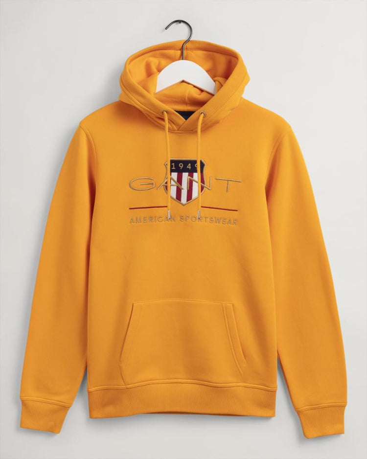 Gant Apparel Mens ARCHIVE SHIELD HOODIE 779/MEDAL YELLOW