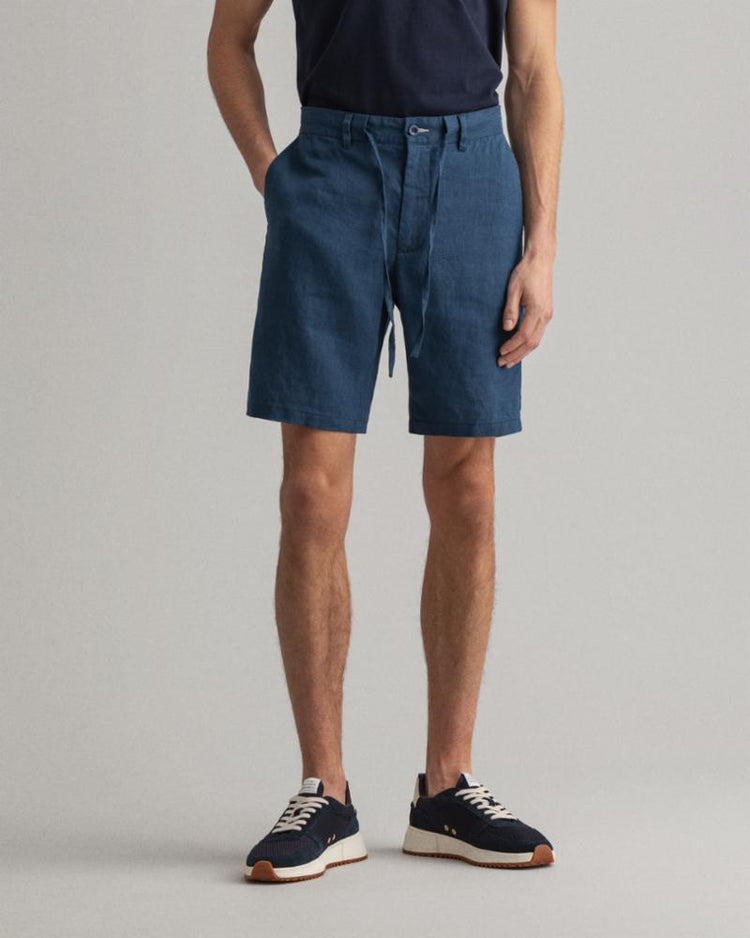 Gant Apparel Mens D2. RELAXED LINEN DS SHORTS 461/INSIGNIA BLUE