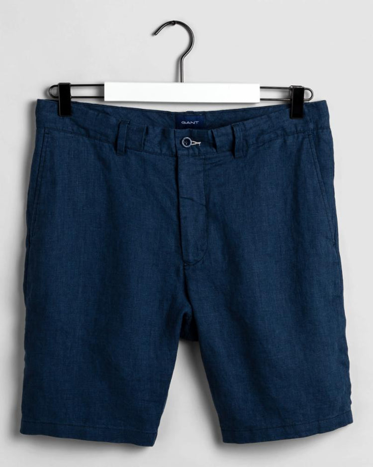 Gant Apparel Mens D2. RELAXED LINEN DS SHORTS 461/INSIGNIA BLUE
