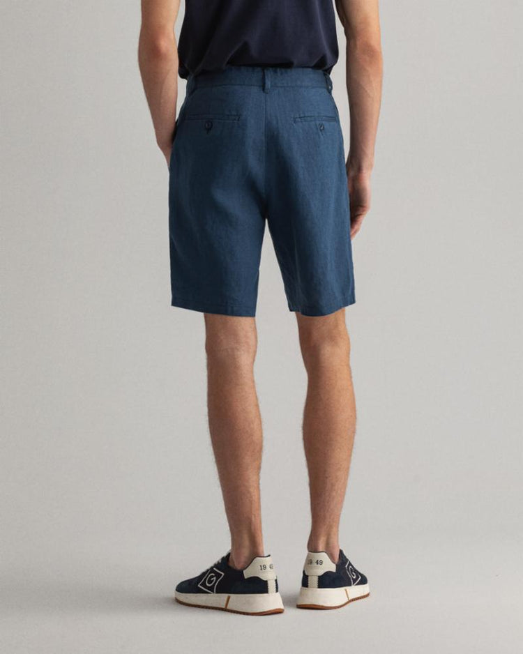 Gant Apparel Mens D2. RELAXED LINEN DS SHORTS 461/INSIGNIA BLUE