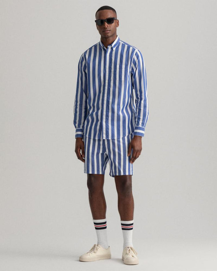 Gant Apparel Mens ALLISTER STRIPE DS LOGO SHORTS 436/COLLEGE BLUE