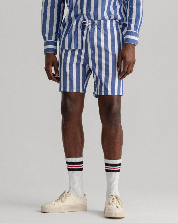 Gant Apparel Mens ALLISTER STRIPE DS LOGO SHORTS 436/COLLEGE BLUE