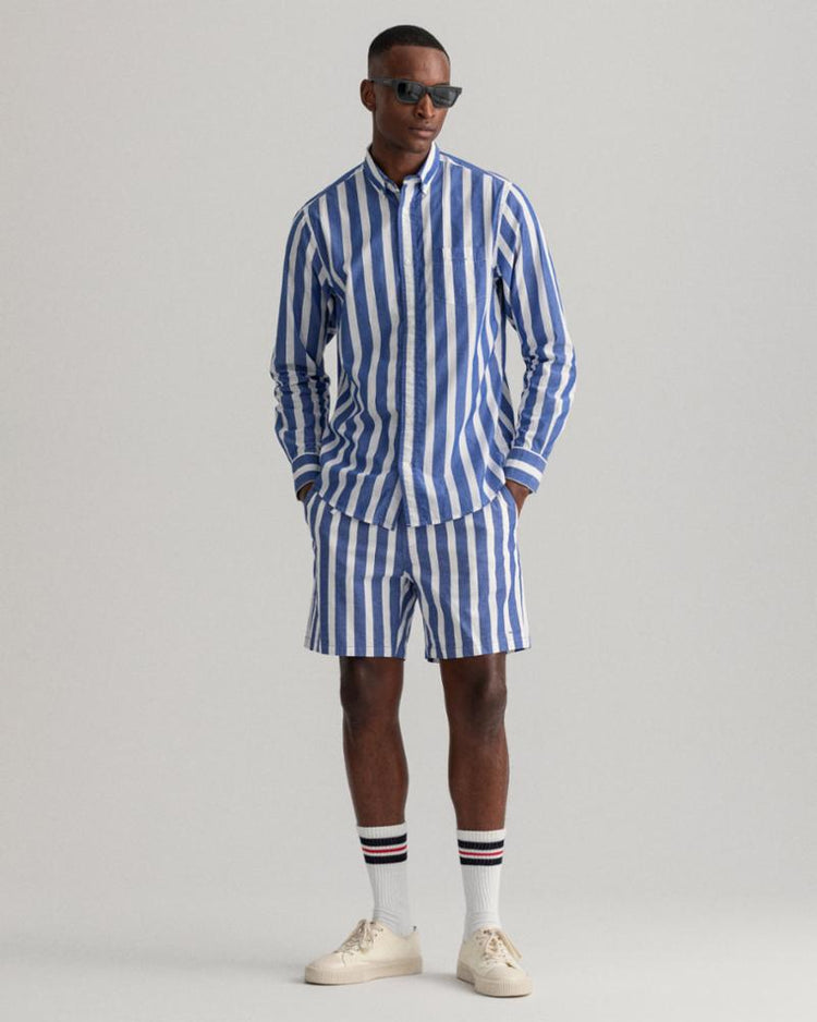 Gant Apparel Mens ALLISTER STRIPE DS LOGO SHORTS 436/COLLEGE BLUE