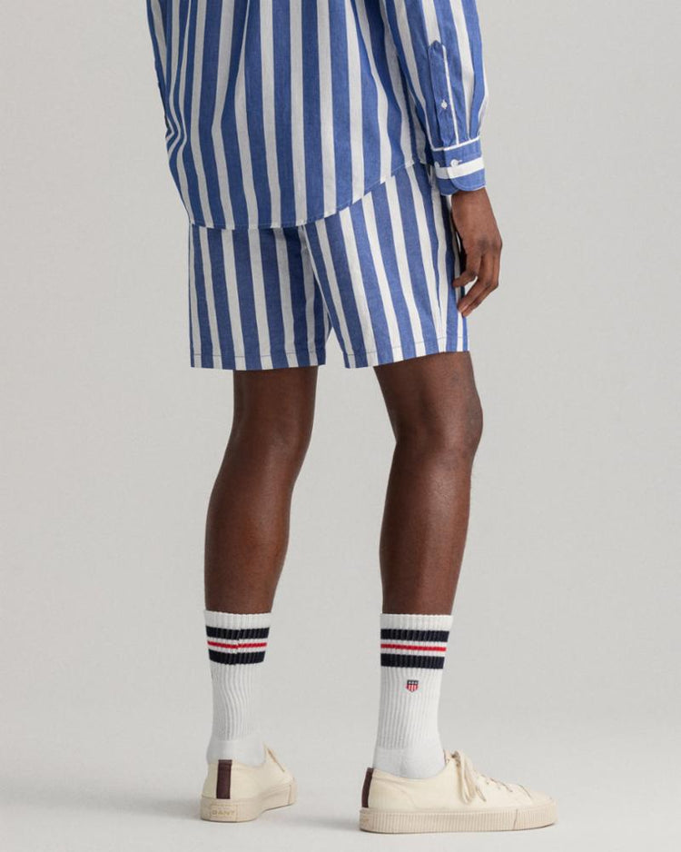 Gant Apparel Mens ALLISTER STRIPE DS LOGO SHORTS 436/COLLEGE BLUE