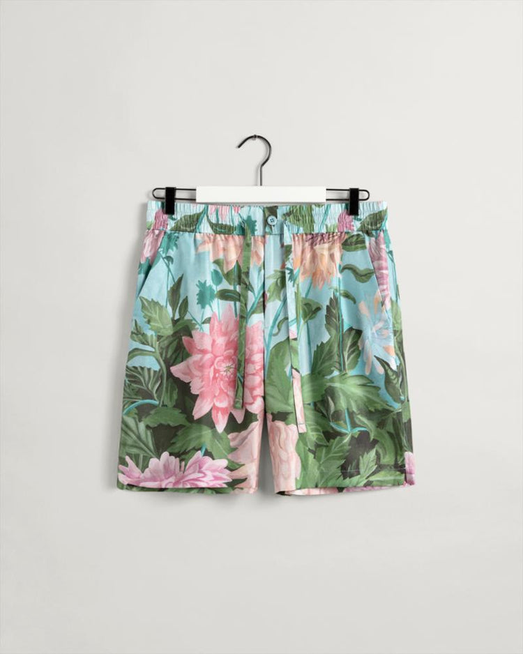 Gant Apparel Mens DAHLIA PRINT SILK SHORTS 665/RAPTURE ROSE