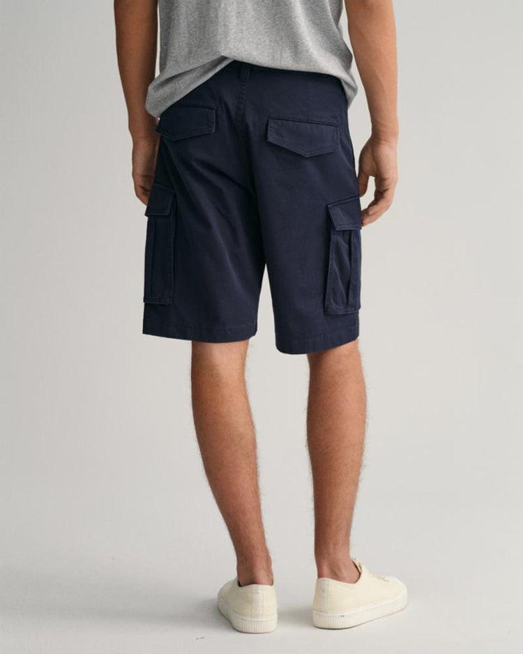 Gant Apparel Mens RELAXED TWILL CARGO SHORTS 410/MARINE