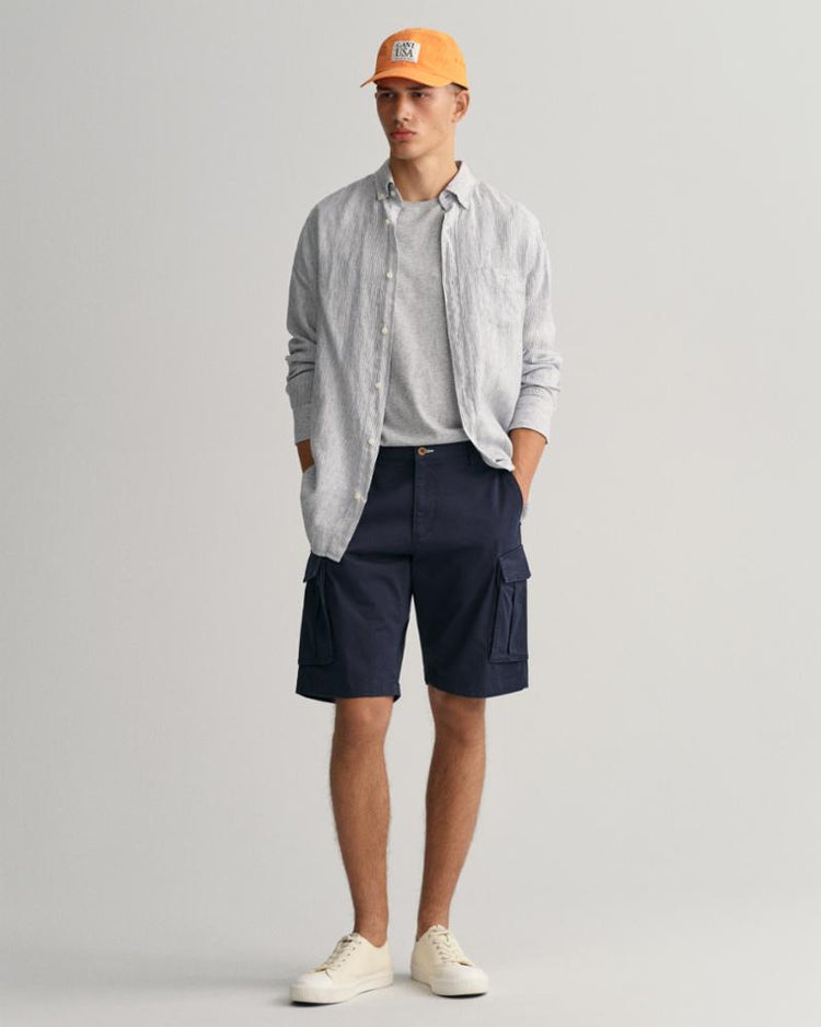 Gant Apparel Mens RELAXED TWILL CARGO SHORTS 410/MARINE