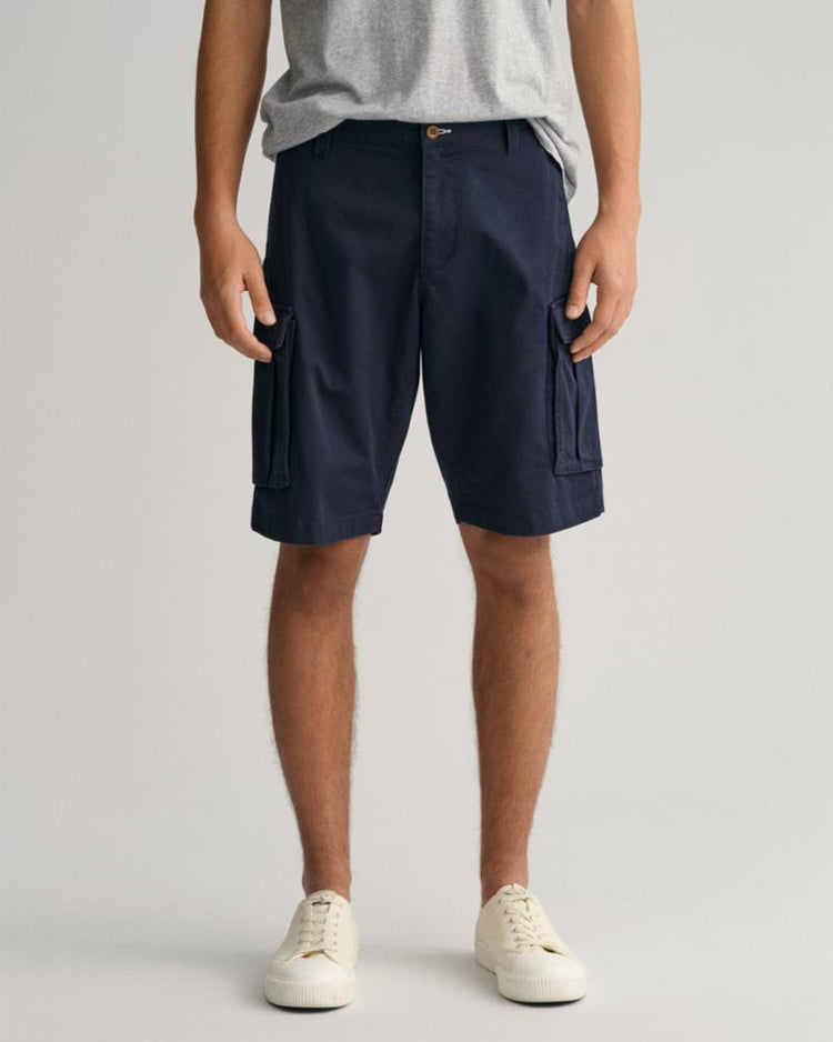Gant Apparel Mens RELAXED TWILL CARGO SHORTS 410/MARINE