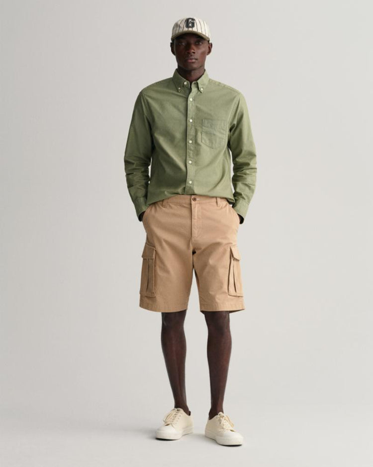 Gant Apparel Mens RELAXED TWILL CARGO SHORTS 248/DARK KHAKI