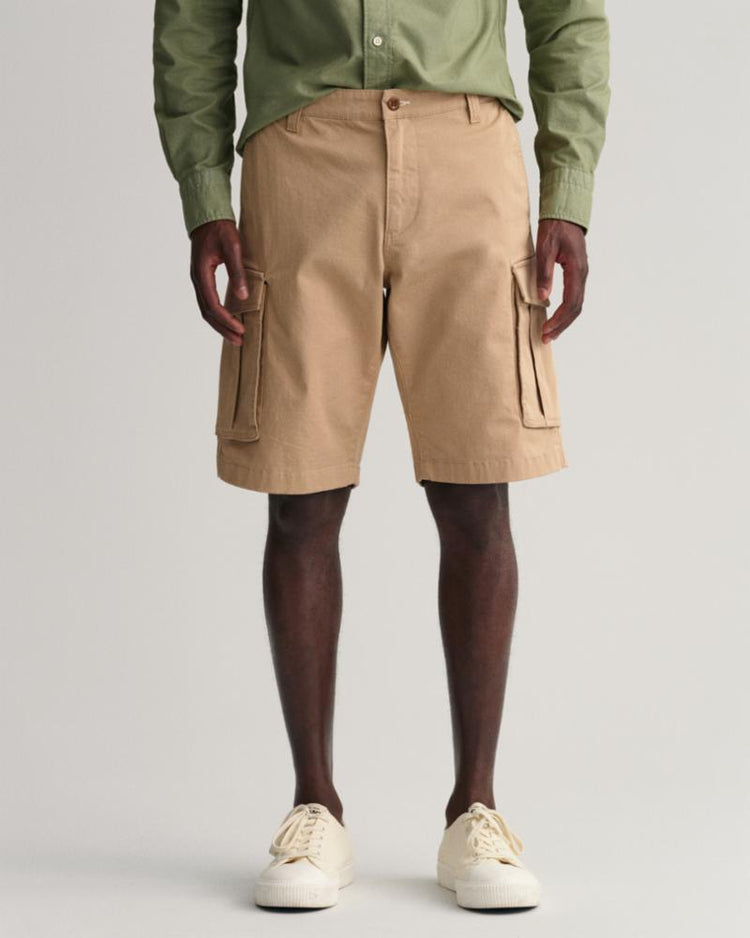 Gant Apparel Mens RELAXED TWILL CARGO SHORTS 248/DARK KHAKI