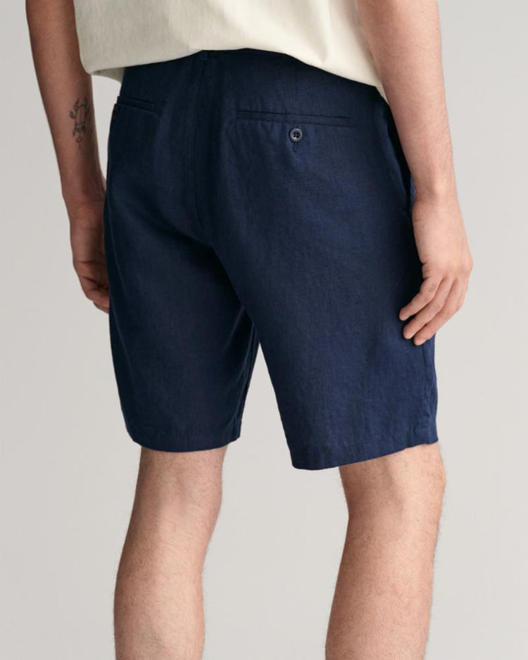 Gant Apparel Mens RELAXED LINEN DS SHORTS 410/MARINE