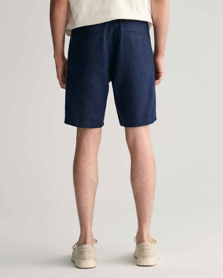 Gant Apparel Mens RELAXED LINEN DS SHORTS 410/MARINE
